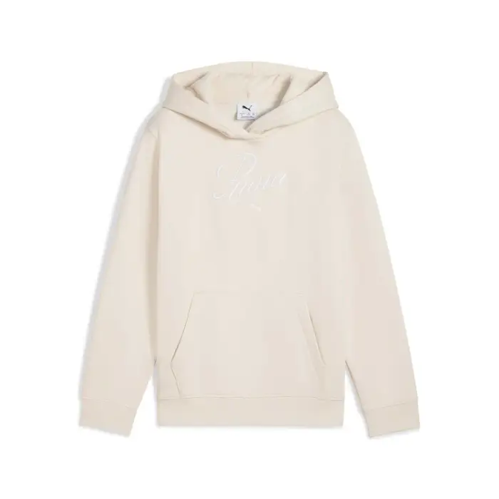Puma Felpa da bambina con cappuccio Essentials SCRIPT FL G Blanc