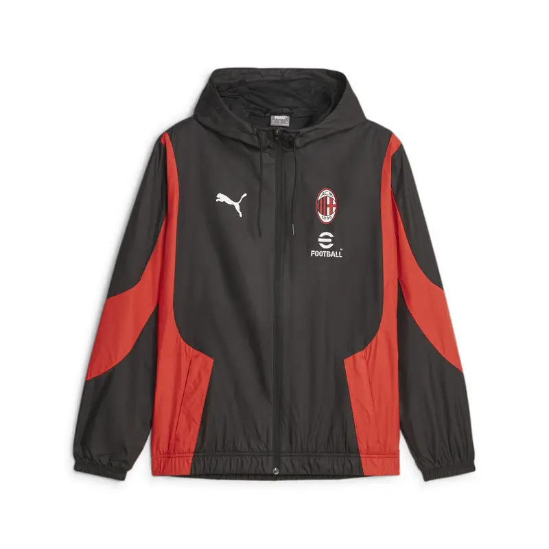 Giacca da calcio pre-gara A.C. Milan da uomo PUMA Black For All Time Red | Puma Nero