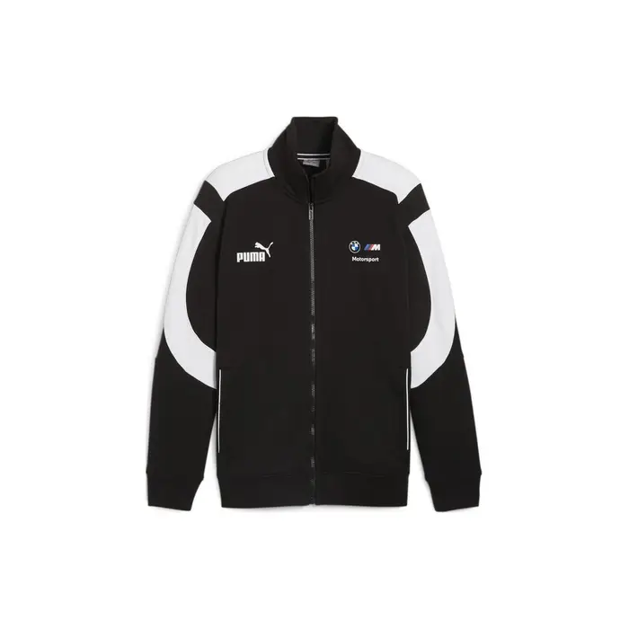 Giacca Sportiva Retro a Maniche Lunghe con Colletto Alto Casual Design Color Block Puma Bmw Series Mms Giacca da Uomo Nera 624137-01 L