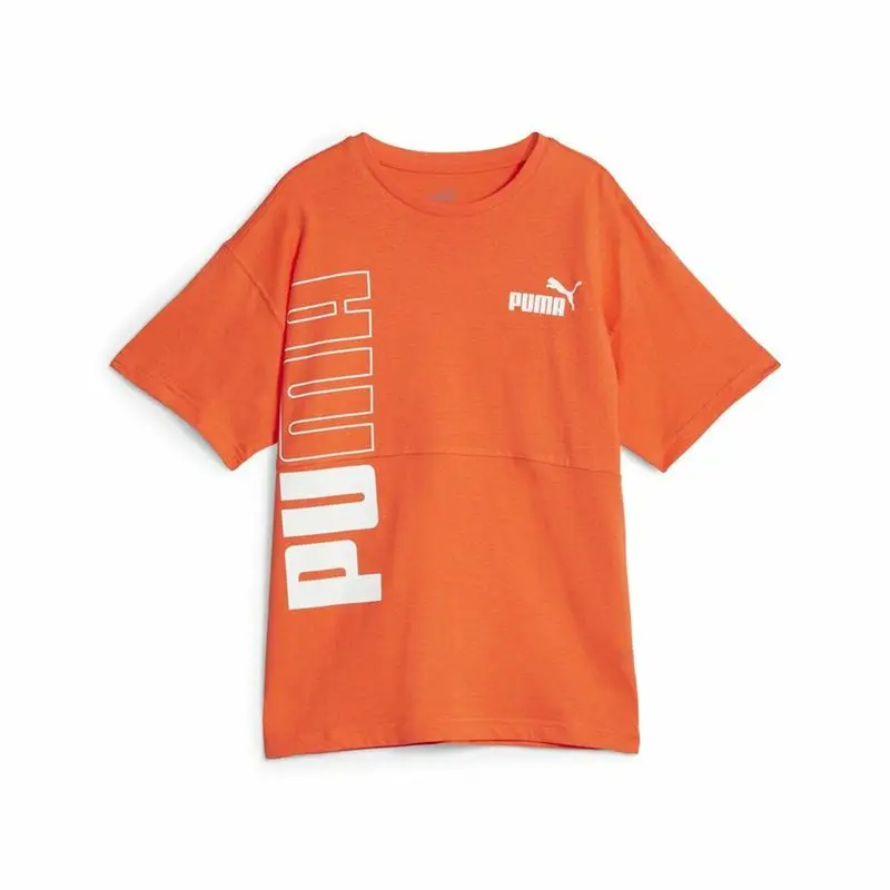 Maglia a Maniche Corte per Bambini Puma Power Colorblock Arancione scuro | Puma Multi