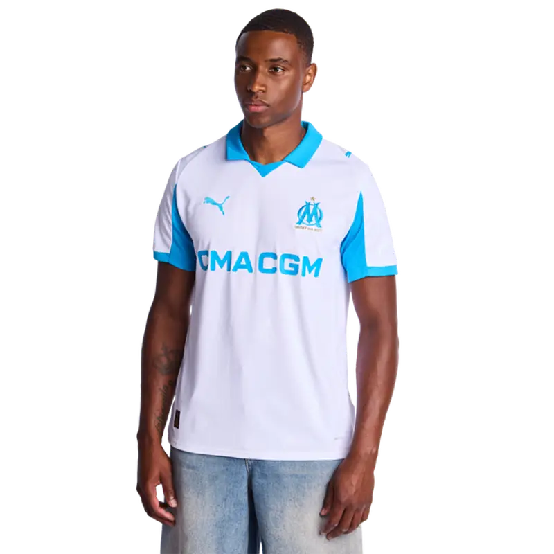 Puma Marseille Home 25-26 male Maglie/Repliche - Bianco - Poly Jersey - Foot Locker