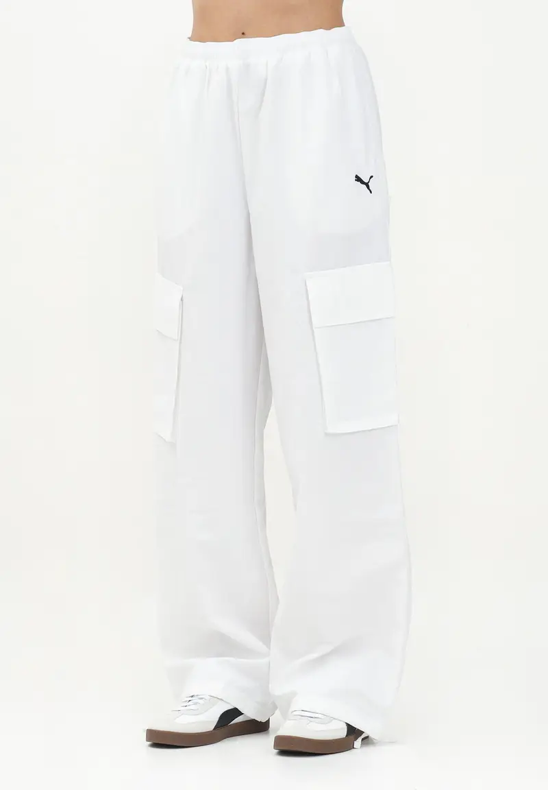 Puma Pantalone sportivo WARDROBE ESS bianco da donna