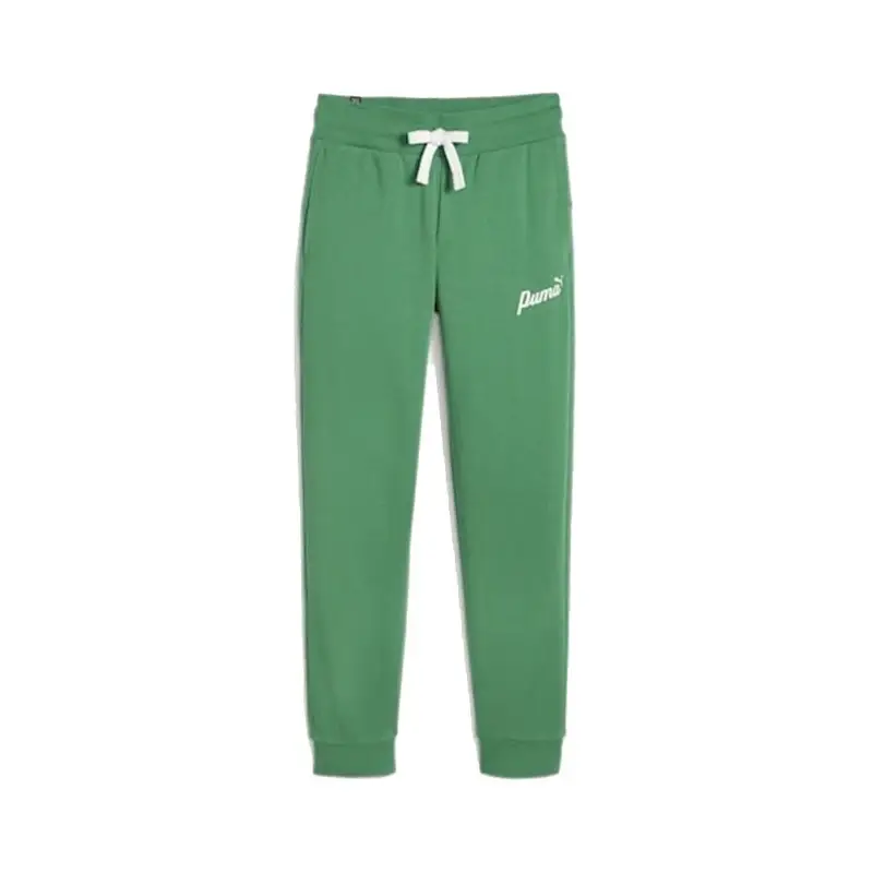 Puma Pantaloni Con Polsino Logo Verde Donna