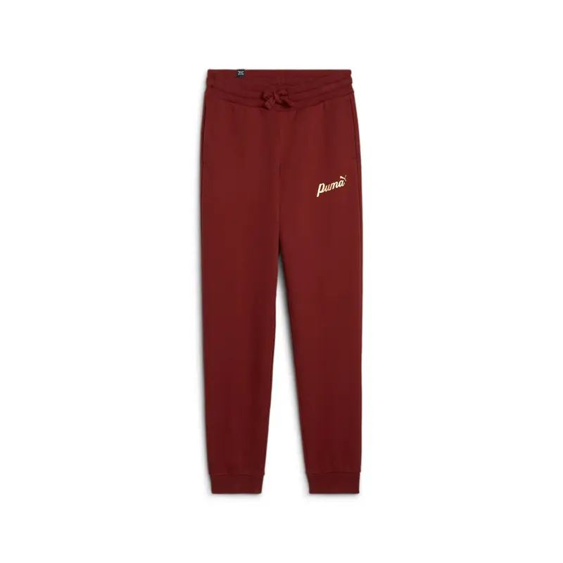 Puma Pantaloni ESS+ SCRIPT da donna Intense Red Gold Foil | Rosso