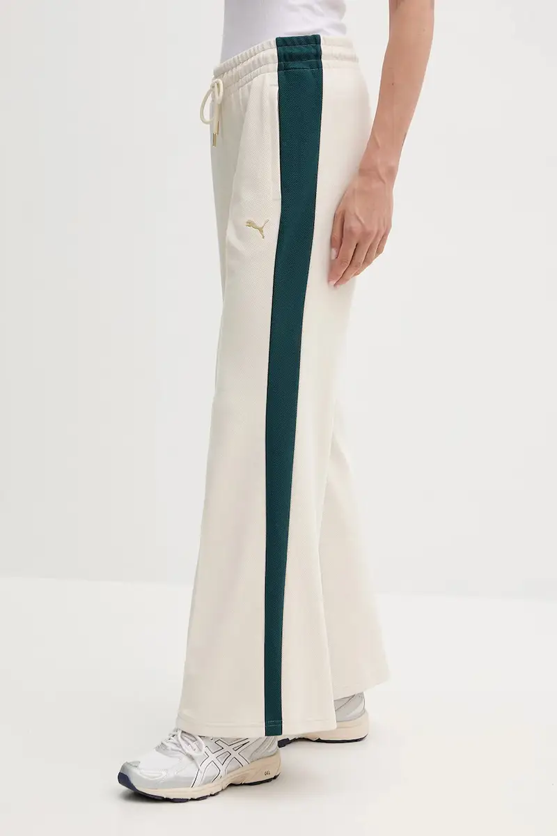 Puma pantaloni tuta donna colore beige 632138