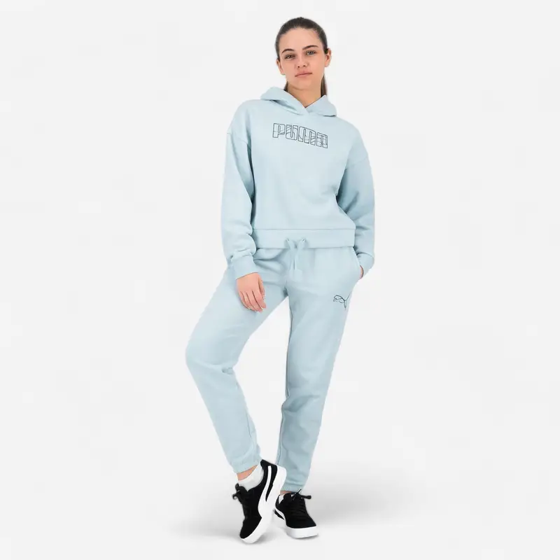 Pantaloni tuta Puma donna regular fit traspiranti azzurri | Puma Celeste
