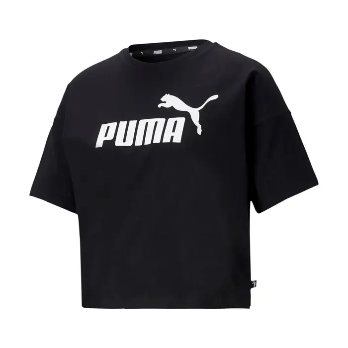 Puma Polo ESS Cropped Logo Tee Nero