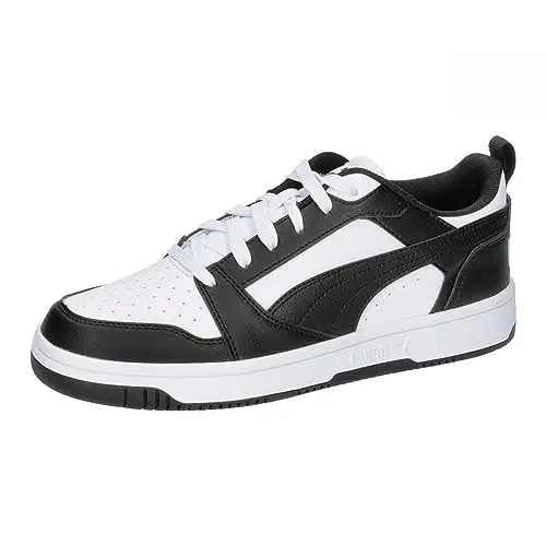 PUMA Rebound V6 Lo Jr, Sneaker Unisex - Bambini e ragazzi, White Black, 37.5 EU