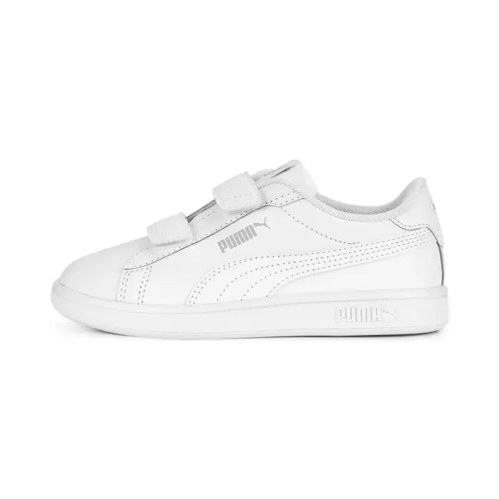 Scarpe da basket in pelle per bambini Puma Smash 3 0 V Blanc