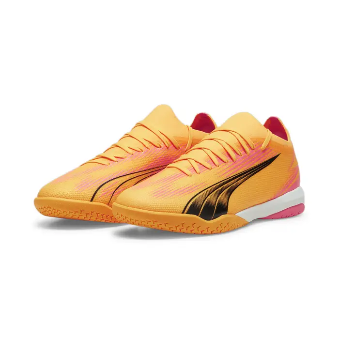 Puma Scarpe da calcio ULTRA MATCH IT Sun Stream Black Sunset Glow Orange Pink | Nero