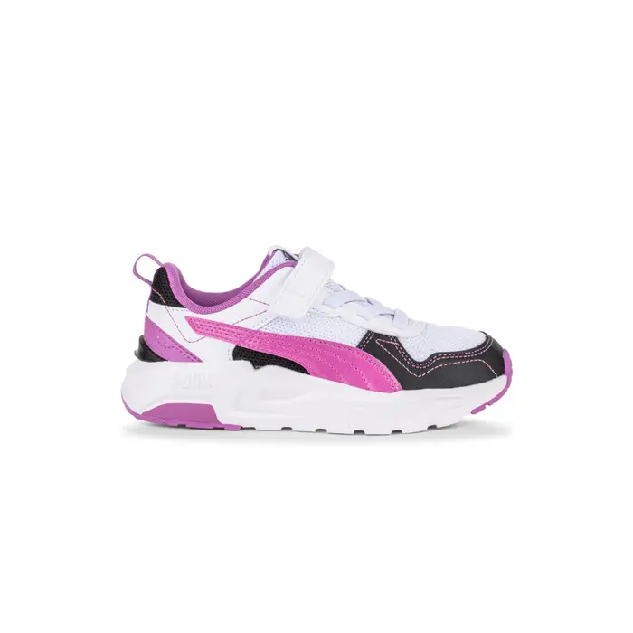 PUMA Scarpe da ginnastica da bambina bianche con dettagli fucsia Trinity 2LT 2,5
