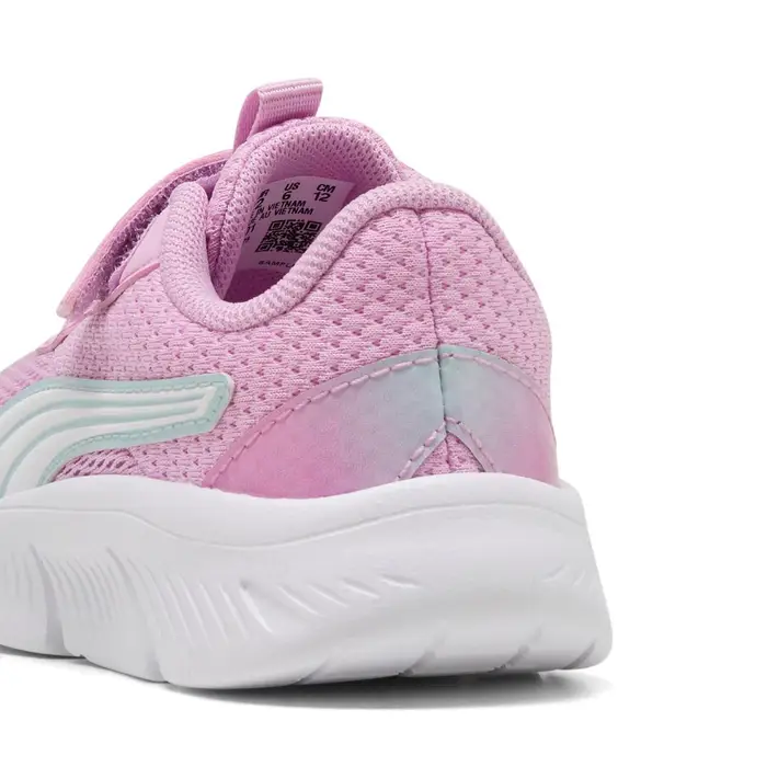 PUMA Scarpe da ginnastica rosa da bambina con chiusura a strappo e mesh traspirante