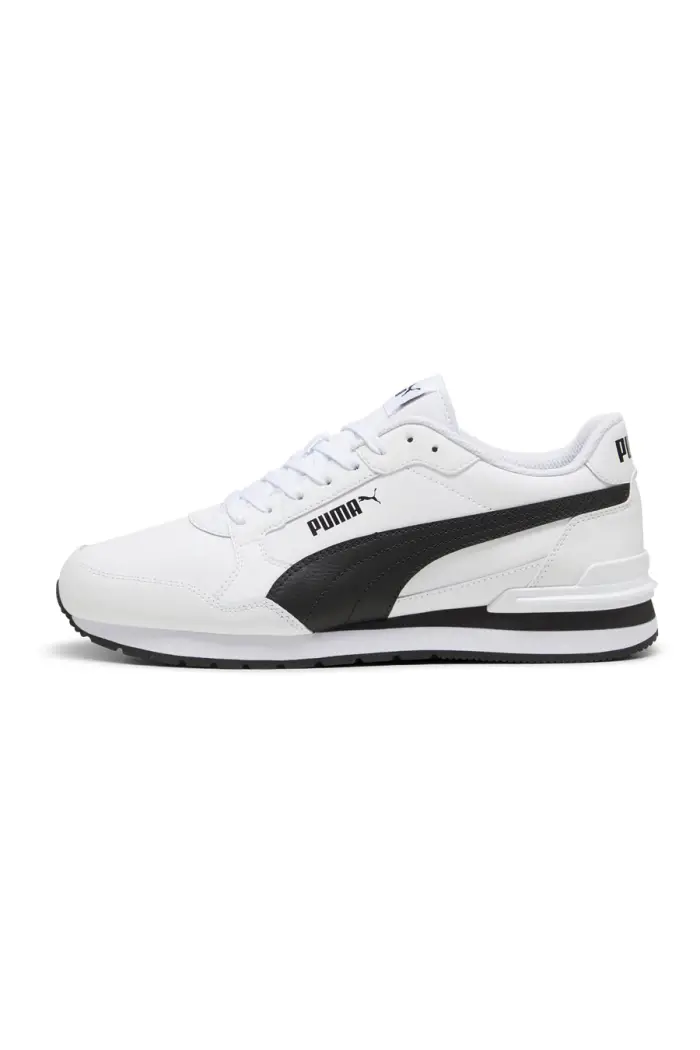PUMA Scarpe sportive bianche in pelle con dettagli neri ST Runner v4 L [WHITE