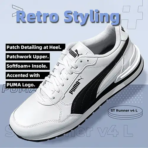 Puma Scarpe Sportive per Uomo e Donna, Sneakers Leggere Retrò Casual, Scarpe per Pendolarismo Quotidiano 399068-02 BIANCO