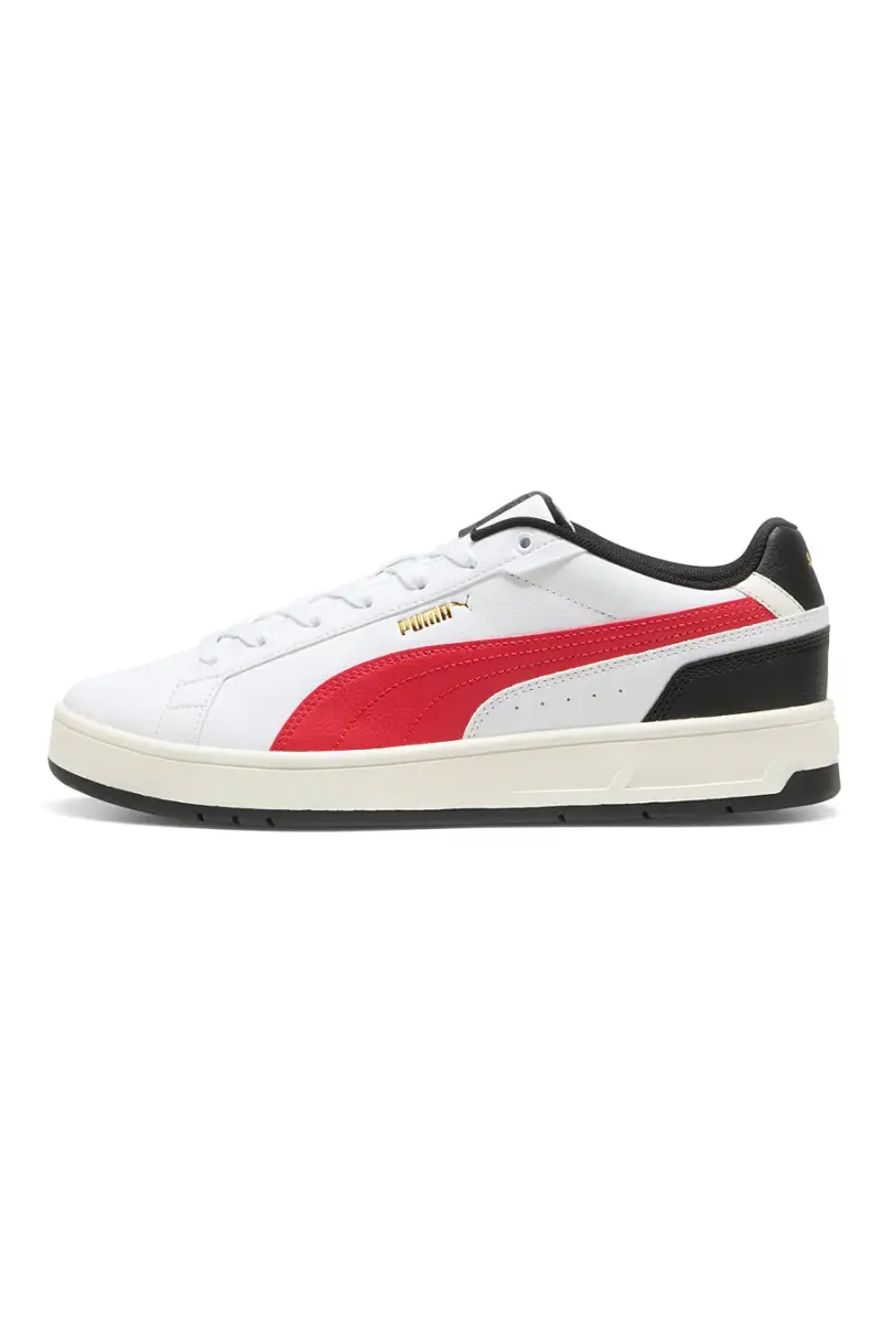 PUMA Sneakers bianche con dettagli rossi e neri Court Classico [BIANCO