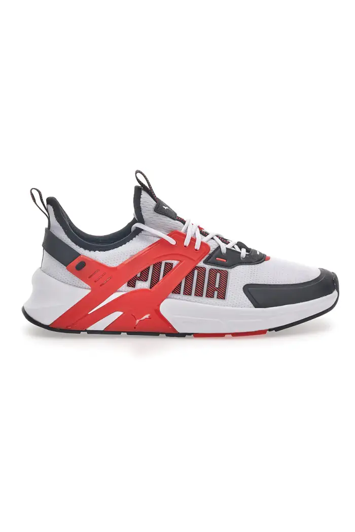 PUMA Sneakers Bianche con Dettagli Rossi e Neri Pacer + [BIANCO