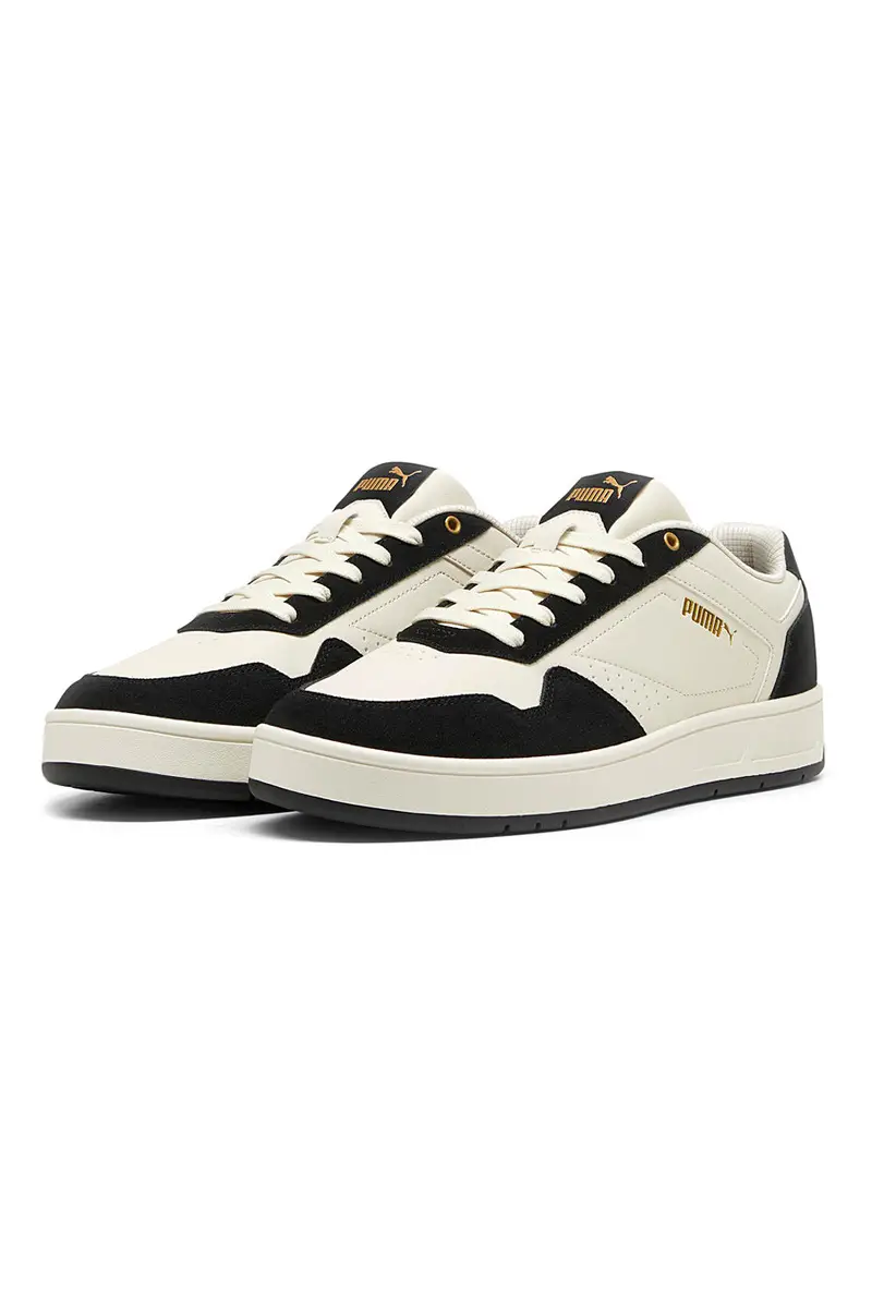PUMA Sneakers Bianche e Marroni Court Classic SD [BIANCO]