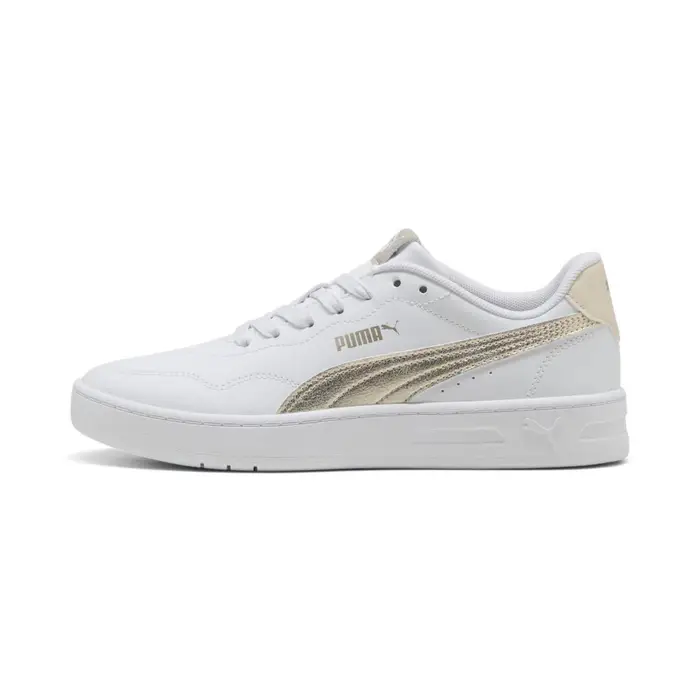 Sneakers bianche e oro tennis da donna Puma Court Lally Day Night