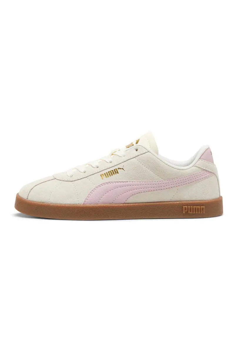 PUMA Sneakers Bianche e Rosa con Tomaia in Pelle Club II [BIANCO
