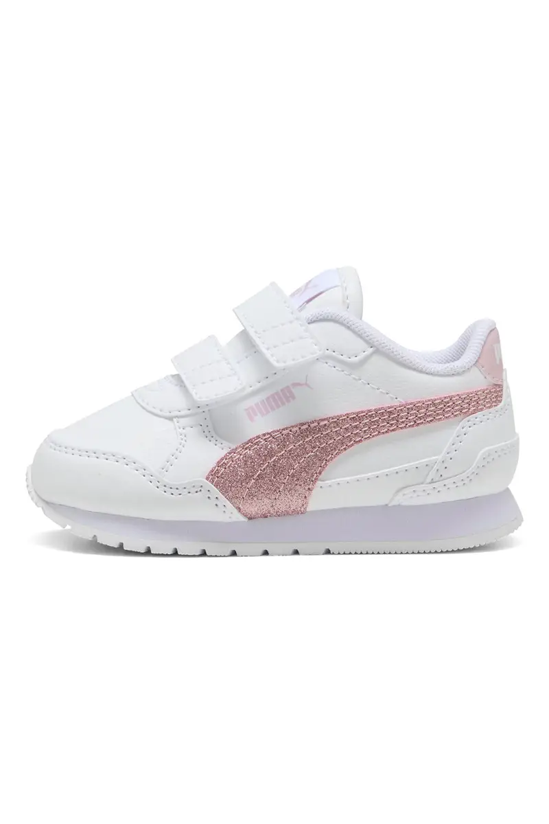 PUMA Sneakers Bianche e Rosa St Runner V4 Sl Glitter V Inf [BIANCO