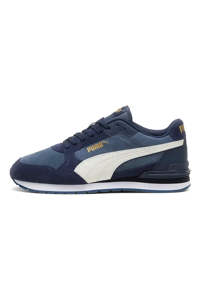 Sneakers blu inserti in pelle a contrasto Puma ST Runner V4 SD [BLU SCURO]