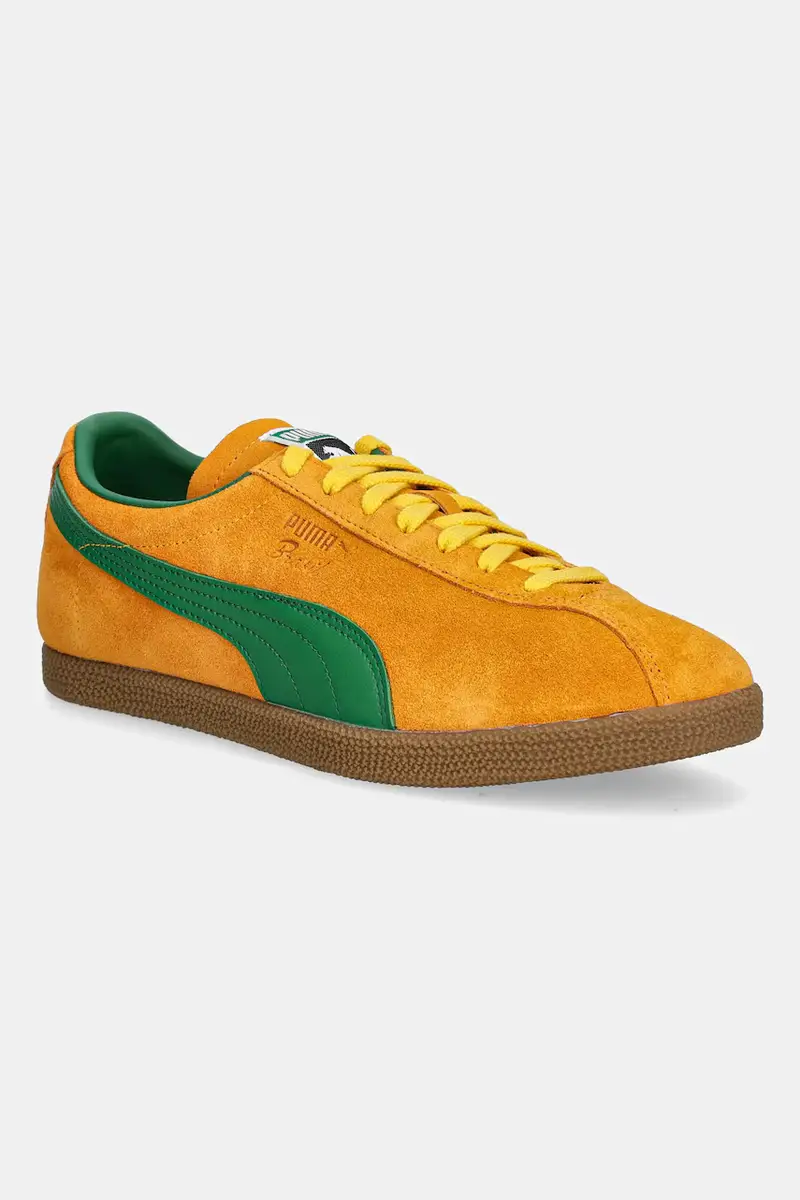 Puma sneakers in camoscio Brasil uomo colore arancione 401048