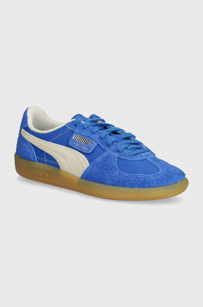 Puma sneakers in camoscio Palermo Vintage colore blu 396841