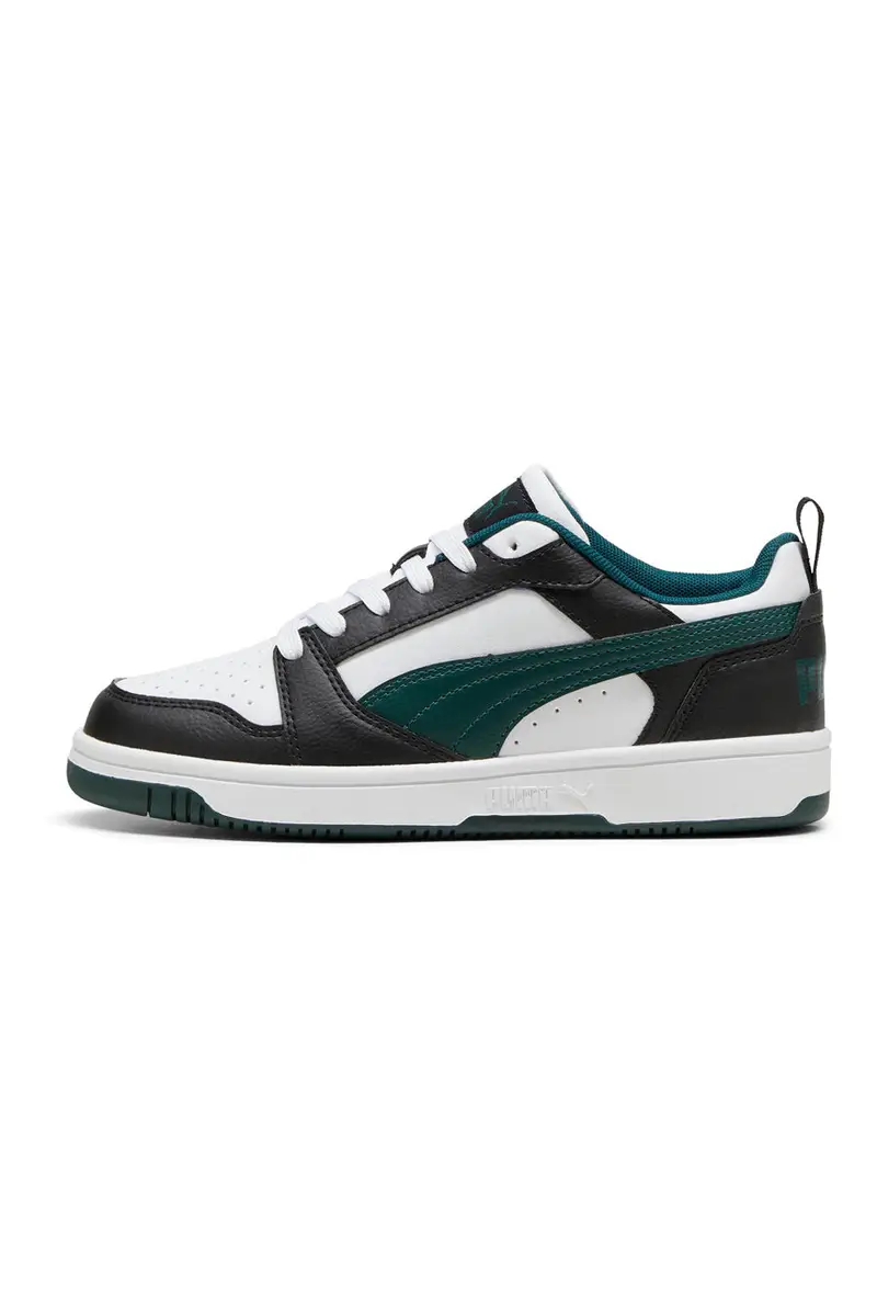 PUMA Sneakers Nere Bianche e Verdi Rebound V6 Low Jr [NERO]