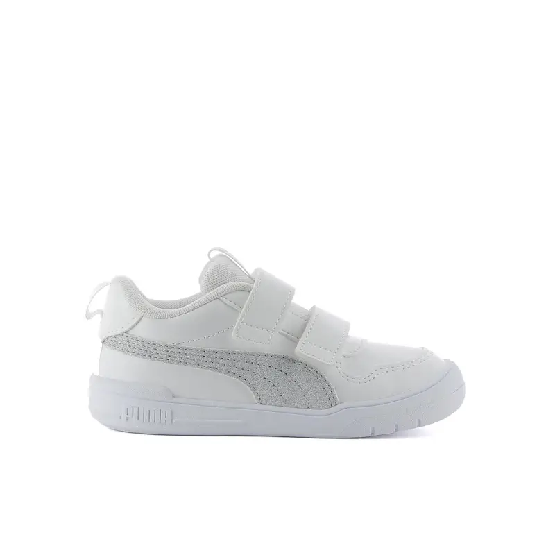 PUMA Sneakers palestra bimba bianche Multiflex Glitz in pelle