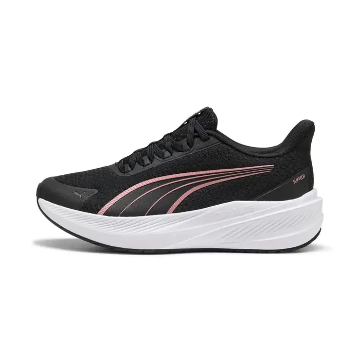 PUMA Sneakers running da donna Lite nere con dettagli rosa e suola ammortizzata