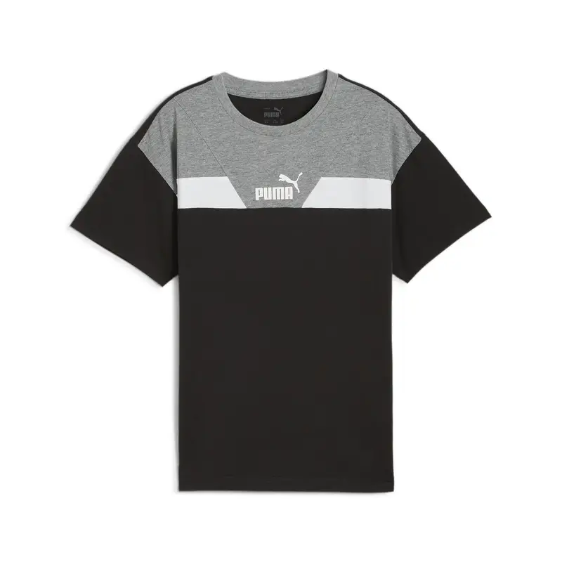 T-shirt a blocchi di colore PUMA POWER per ragazzi PUMA Black | Puma Nero