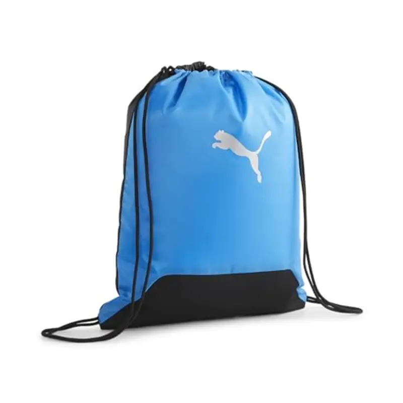 PUMA teamGOAL Gym Sack CE - Sacchi da palestra Unisex, Electric Blue Lemonade- Black- Silver, OSFA