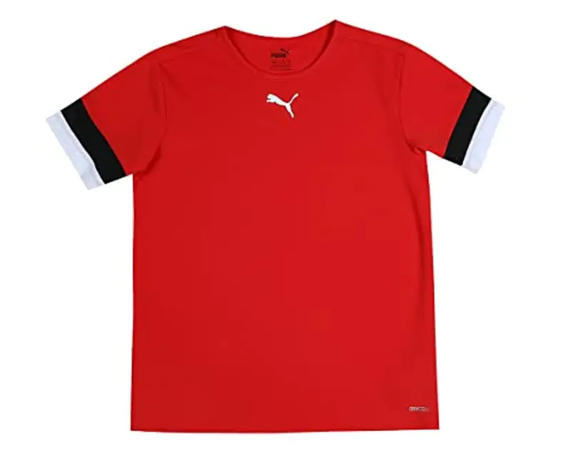 PUMA Teamrise Jersey Jr, Shirt Unisex - Bambini e ragazzi, Red- Black