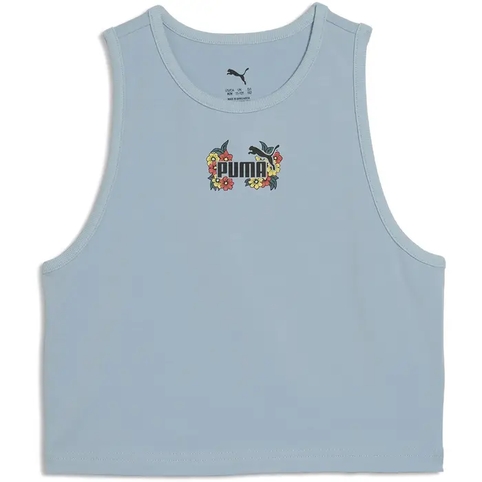 Puma Top CANOTTA MID 90 CROP RAGAZZA Blu