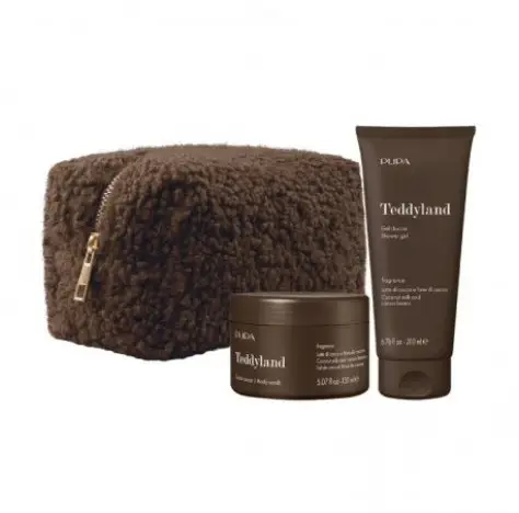 Pupa Teddyland Kit 2 - Gel Doccia e Scrub Corpo Latte di cocco e fave di cacao