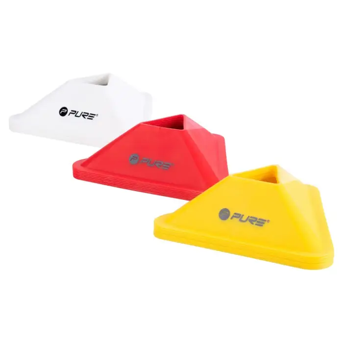 Pure2Improve Set di 20 coni triangolari Rouge
