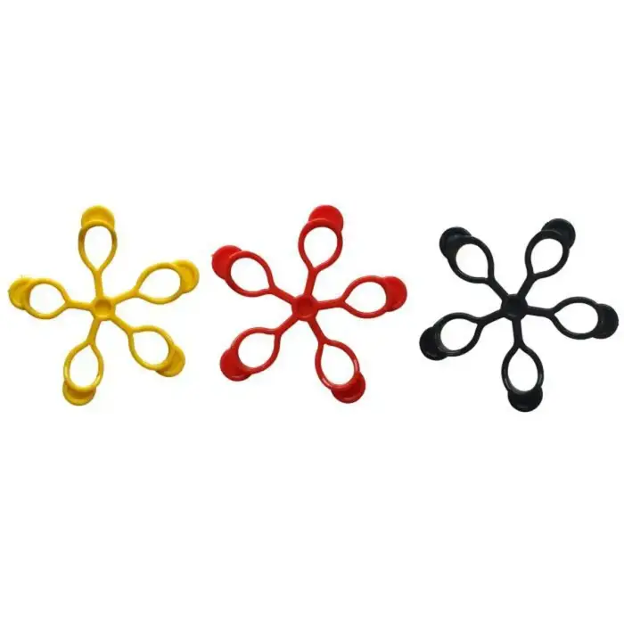 Pure2Improve Set di 3 Fasce elastiche per le dita Jaune