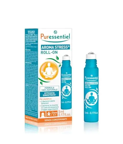 Puressentiel Sonni Sereni, Roller Stress ai 12 Oli Essenziali, 100% puri e naturali, Aiuta a liberarsi dallo stress e