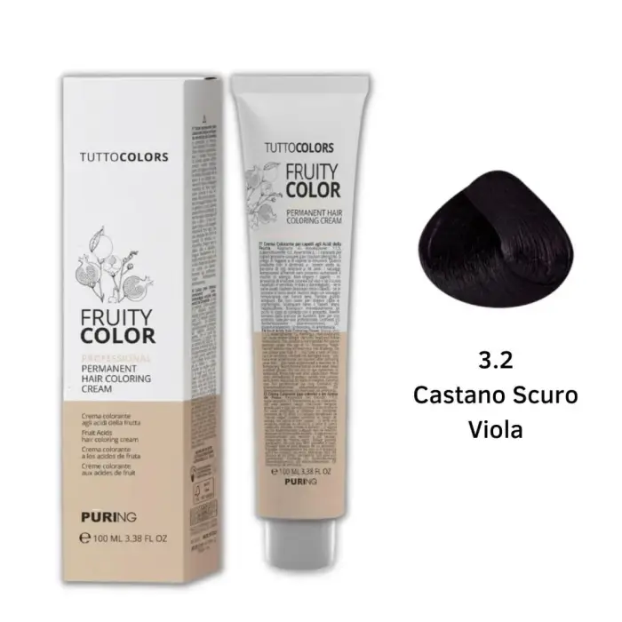 Puring Fruity Color Tintura 3 2 Castano scuro viola