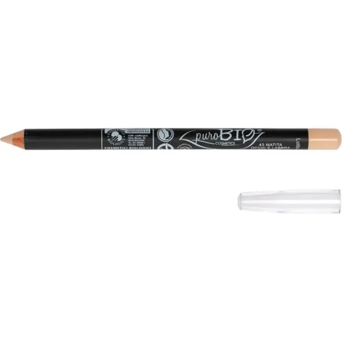 PuroBio cosmetics Eyeliner Matita Occhi, 43 Nude, vegano (1,30 g)