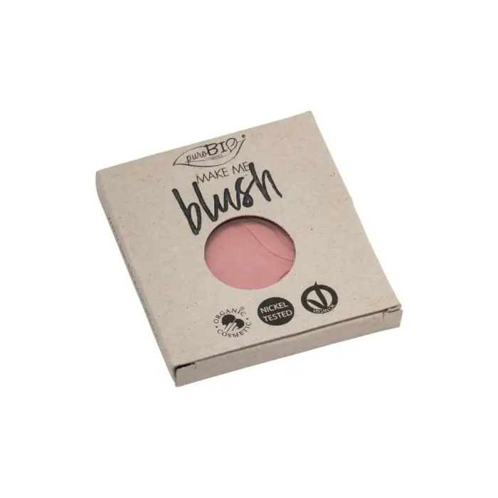 PuroBio cosmetics Blush Compatto ricarica, 01 rosa satinato (5,20 g)