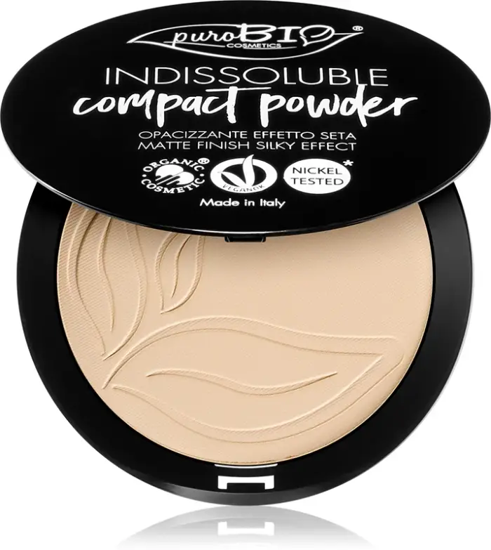 PuroBio Cosmetics Indissouble cipria compatta effetto opaco colore T01 9 g