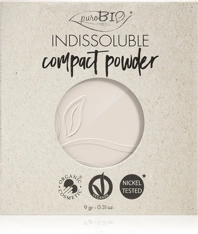 PuroBio Cosmetics Indissouble cipria compatta ricarica colore T00 9 g