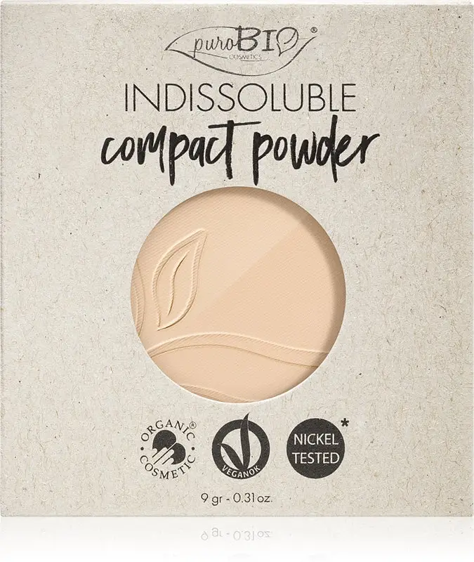 PuroBio Cosmetics Indissouble cipria compatta ricarica colore T01 9 g