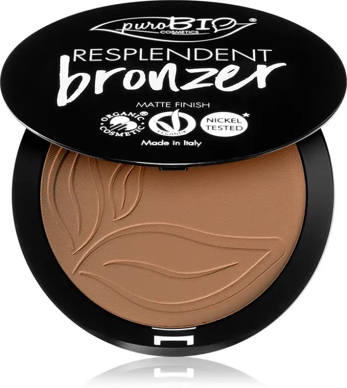 PuroBio Cosmetics Resplendent bronzer effetto opaco colore 01 Pale Brown 9 g