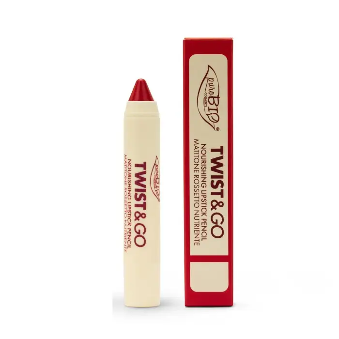 puroBIO TWIST & GO - Nourishing lipstick 505 - Rosso Lampone 9g - Matitone labbra