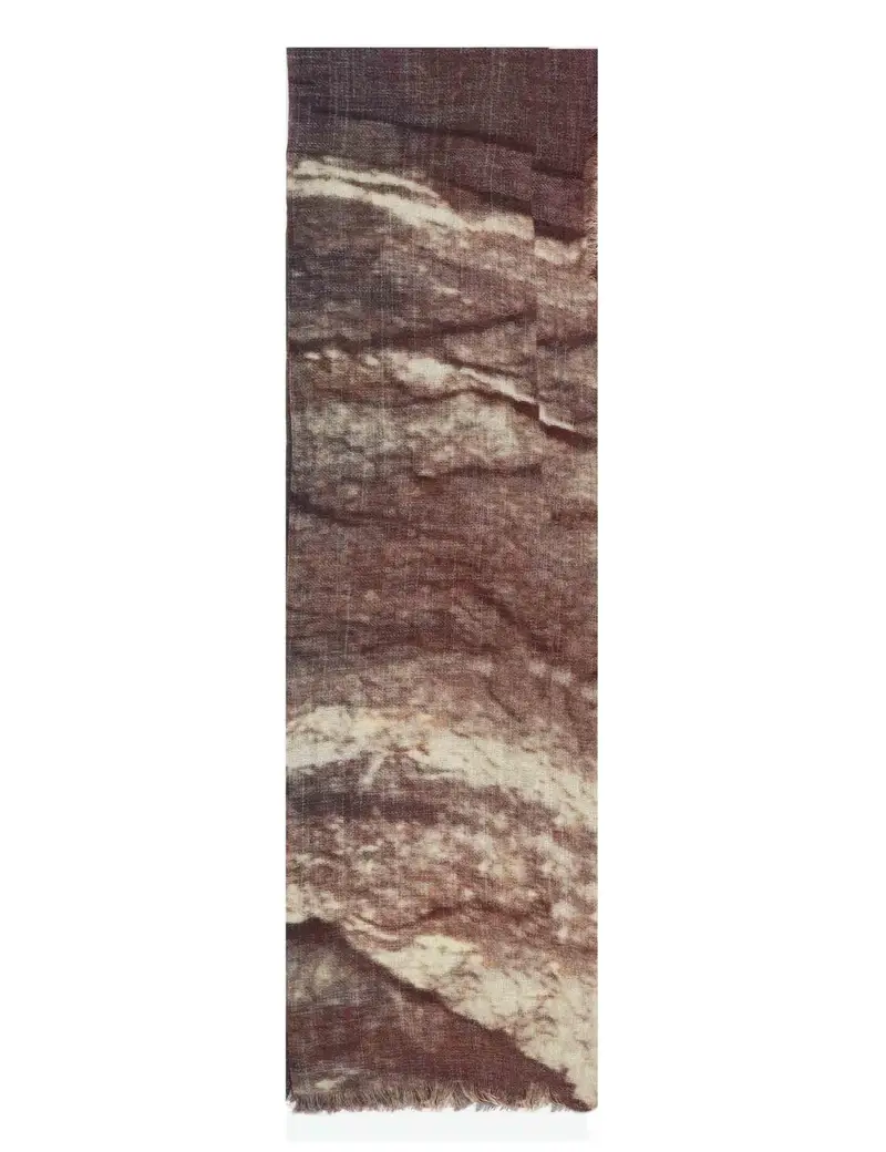 Pyaar Sciarpe in lana marrone a fantasia Donna 61260039 0002