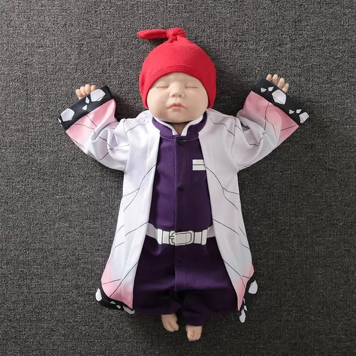 PYJYP Cosplay Demon Slayer Costume Cosplay Vestiti per bambini Cartoni animati per bambini Anime Pagliaccetto Boy Girl Chrismats Halloween miniatura 5