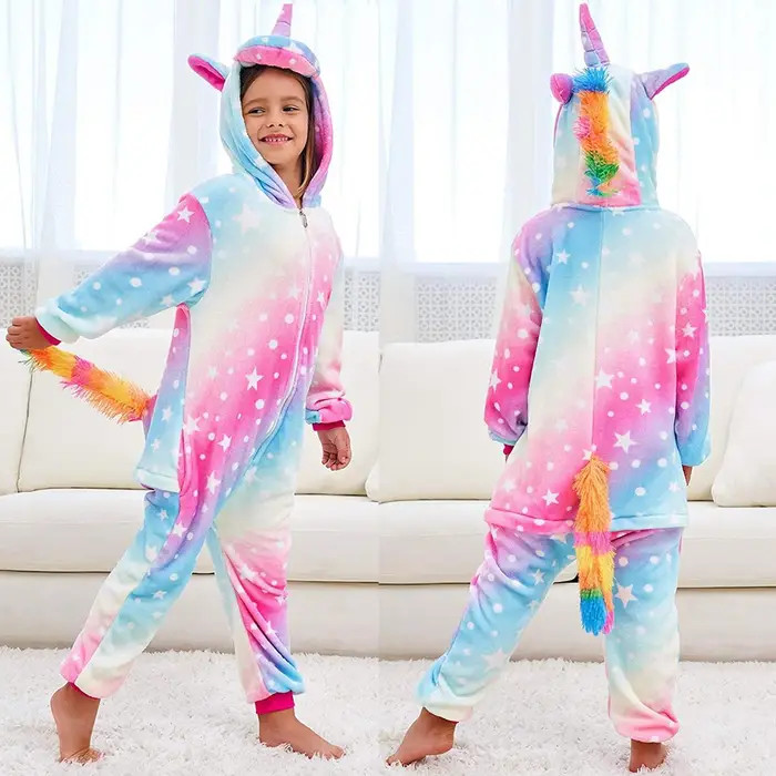 PYJYP Cosplay Pigiama Kigurumi per bambini con unicorno per bambini, traversine per cartoni animati con animali, costume per bambini, per