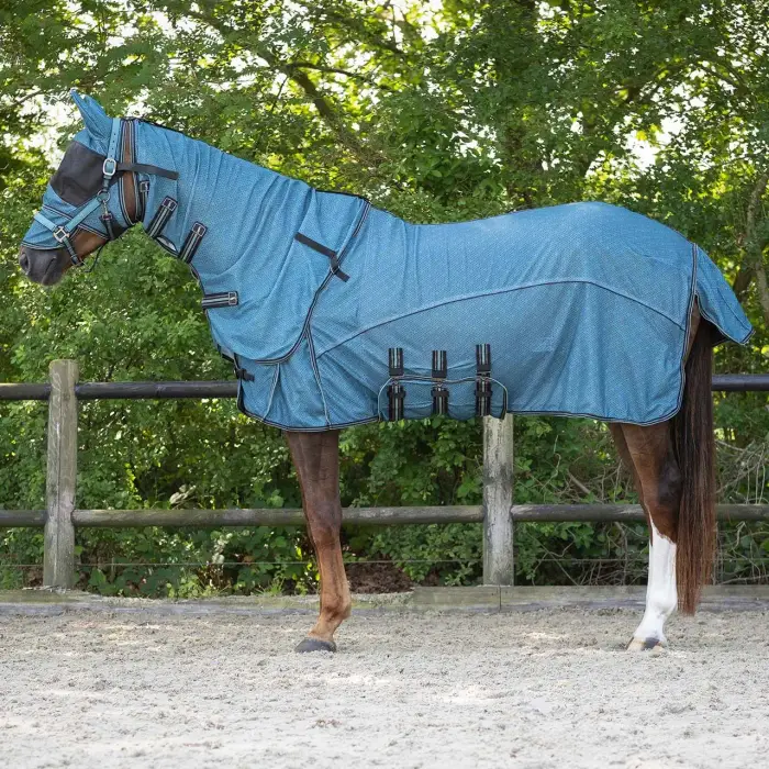 QHP Camicia anti-mosche con collo e buono per cavallo